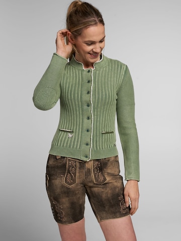 SPIETH & WENSKY Knit Cardigan 'Alexa' in Green: front