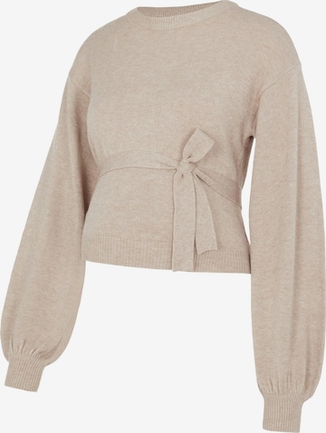 MAMALICIOUS Sweater 'Mika' in Beige: front