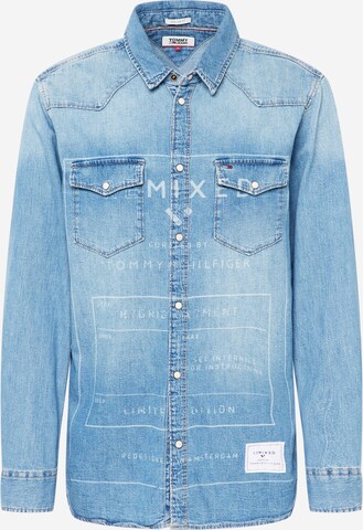 Tommy Remixed Regular fit Button Up Shirt in Blue: front