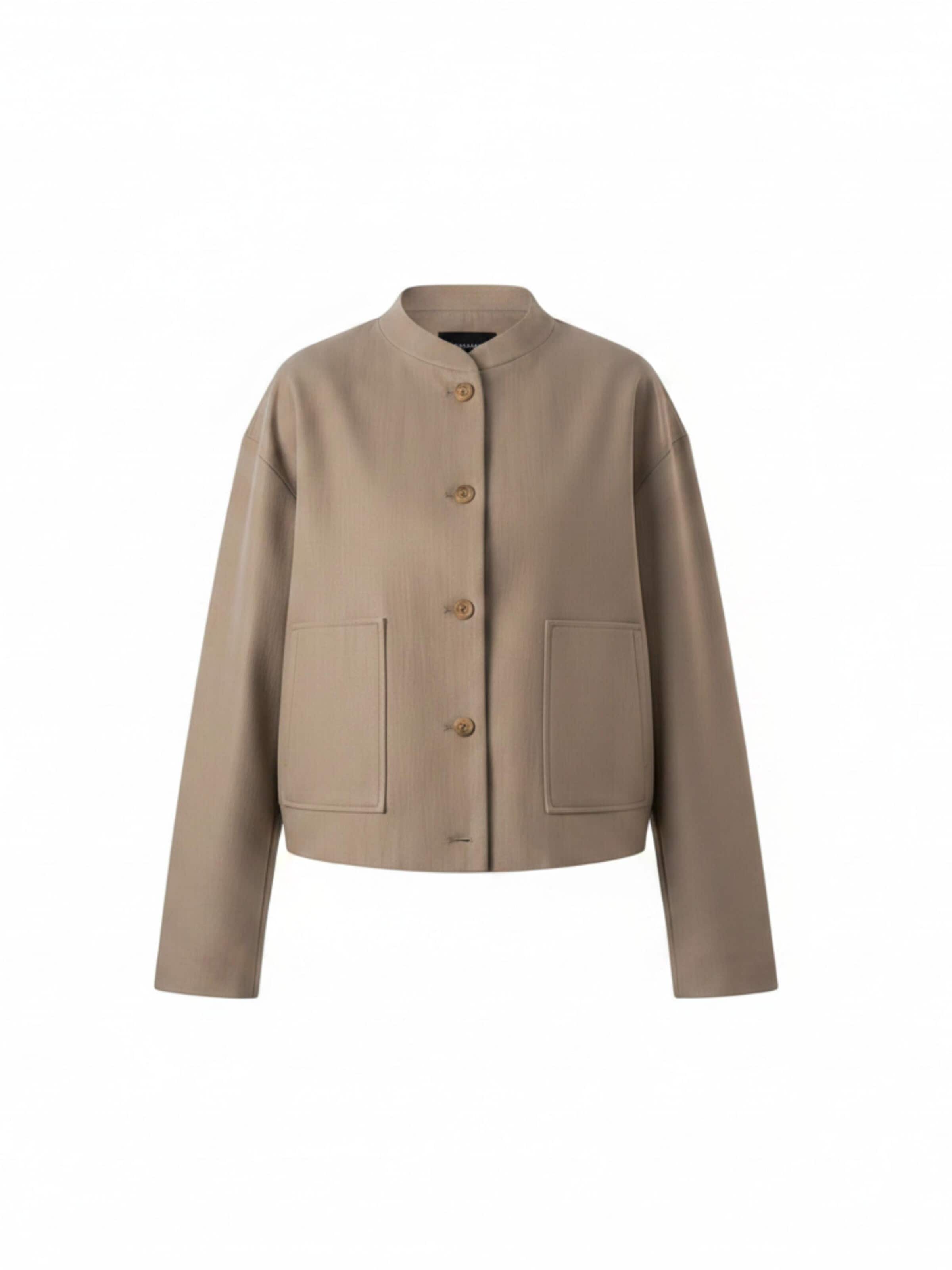 WEARABLE STORIES Between-Season Jacket 'Sienna' in Beige: front