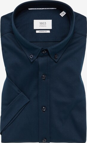 ETERNA Regular fit Button Up Shirt in Blue