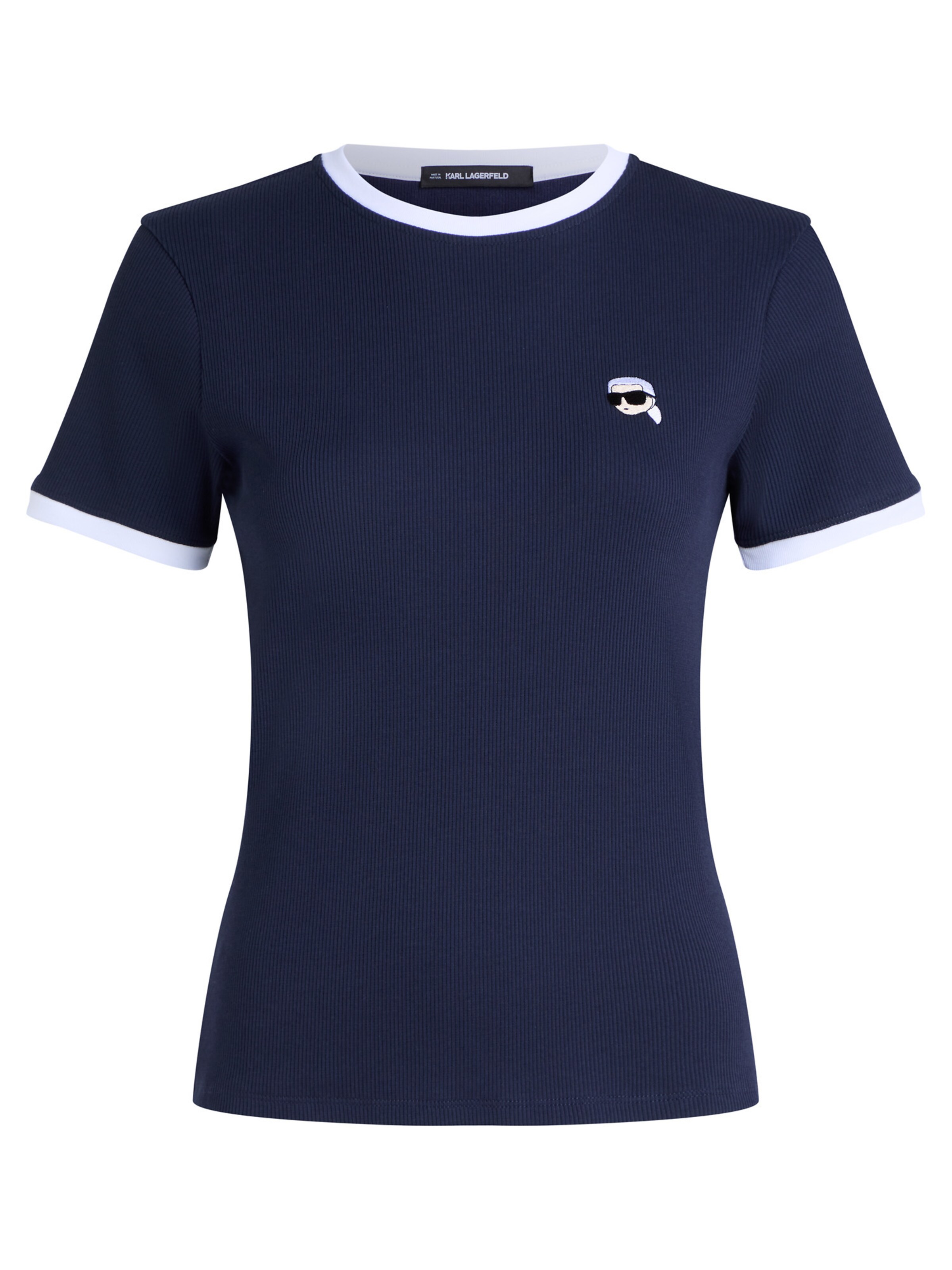 zils Karl Lagerfeld T-Krekls 'Ikon': no priekšpuses