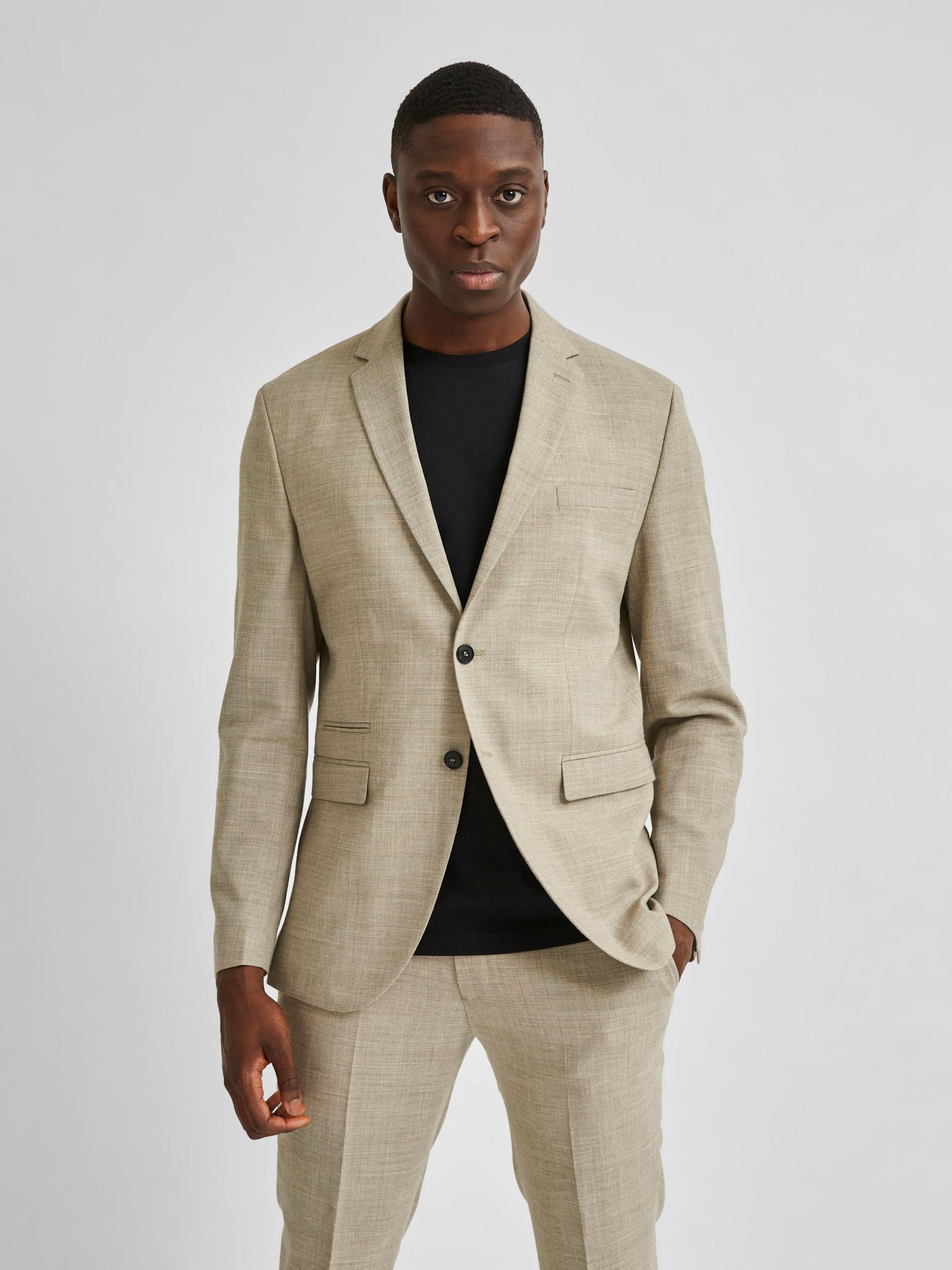 Coupe slim Veste de costume Oasis SELECTED HOMME en Beige Chine ABOUT YOU