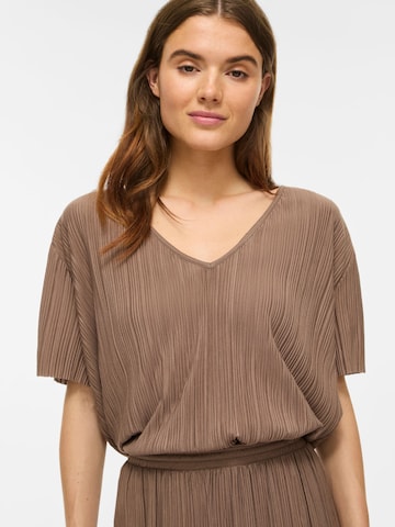 VILA T-Shirt 'VIPlis' in Braun