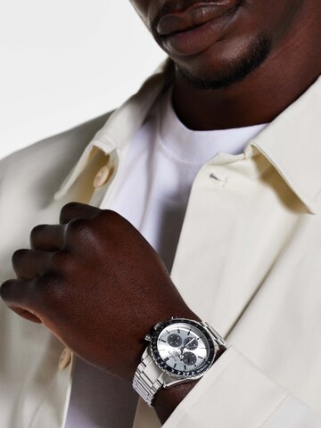 Montre à affichage analogique 'Statement' Lucardi en argent