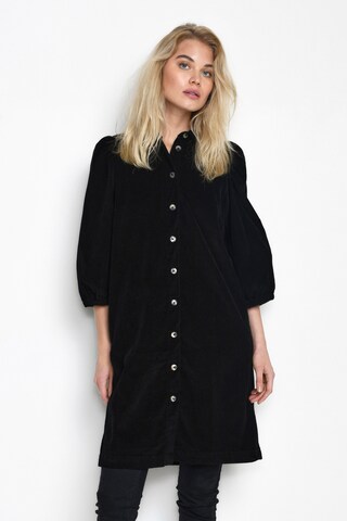 Kaffe Shirt Dress 'Eva' in Black: front