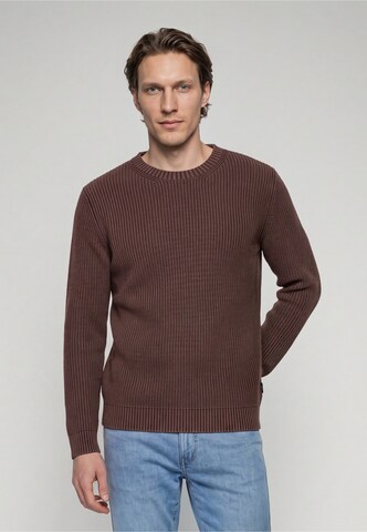 INDICODE JEANS Trui 'Torpedo' in Bruin: voorkant