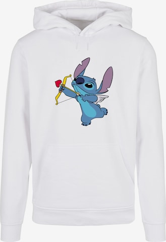 ABSOLUTE CULT Sweatshirt 'Stitch - Cupid Valentines' in Weiß: predná strana