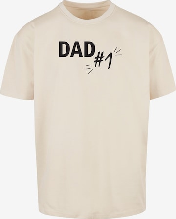 Merchcode Shirt 'Fathers Day' in Beige: voorkant