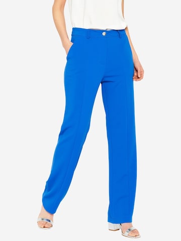 LolaLiza Regular Trousers with creases in Blue