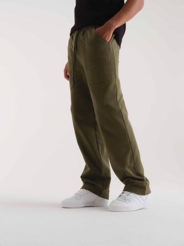 ABOUT YOU x Kevin Trapp Regular Trousers 'Jonathan' in Green