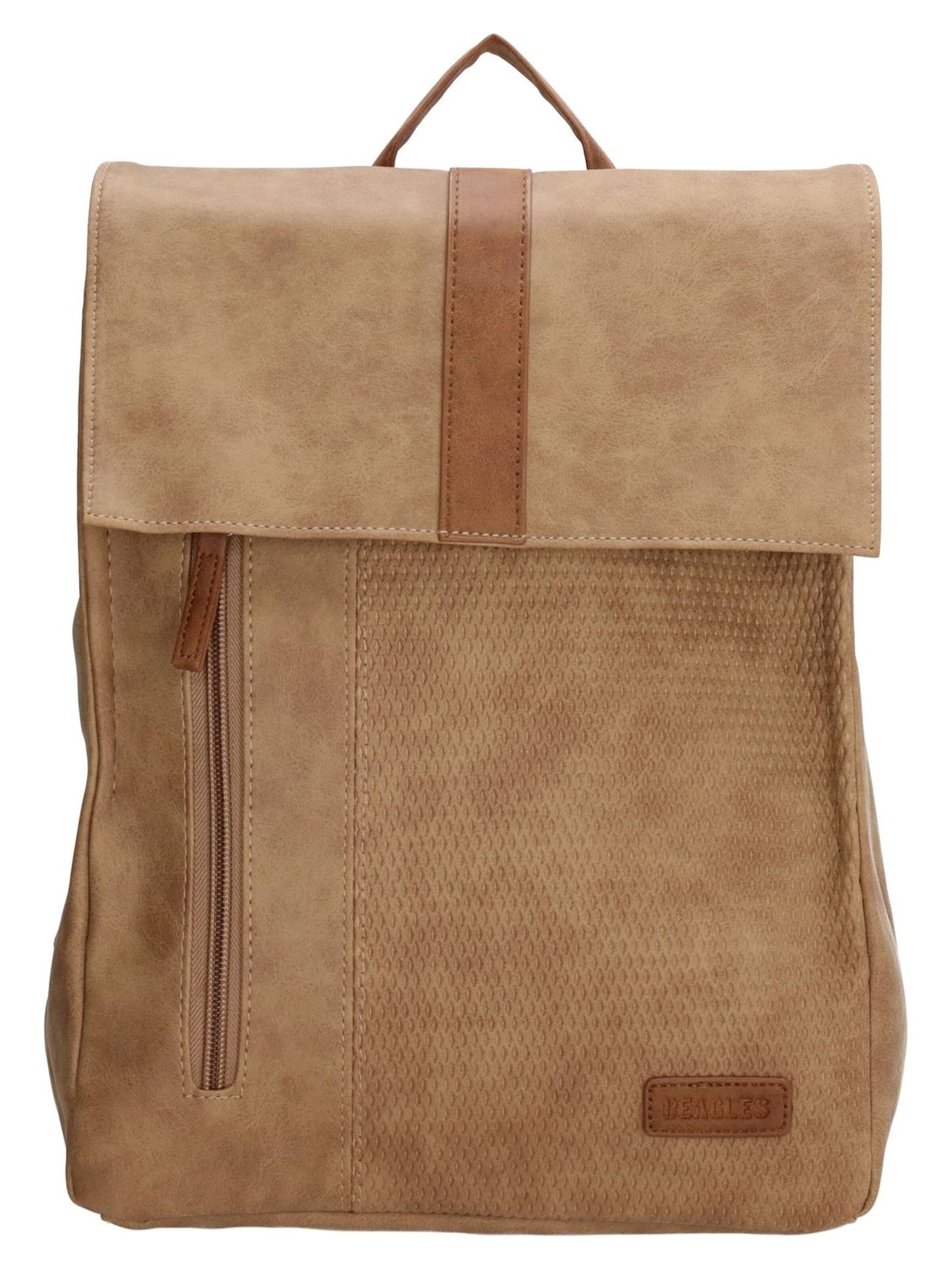 Zaino di Beagles in beige: frontale