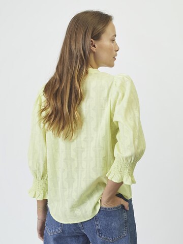 Chemisier ' Emma ' co'couture en jaune