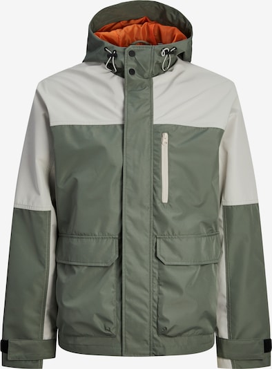 JACK & JONES Performance Jacket 'Hike' in Light grey / Green / Black, Item view