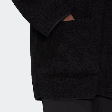ADIDAS SPORTSWEAR Athletic Zip-Up Hoodie 'Polar Fleece Long ' in Black