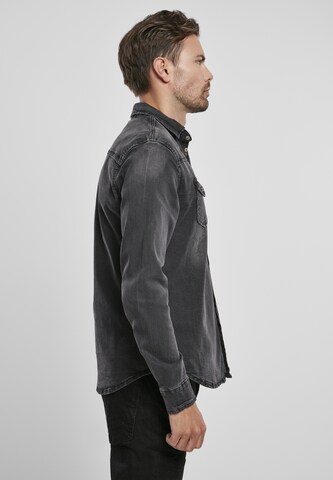 Brandit Regular fit Button Up Shirt 'Riley' in Black