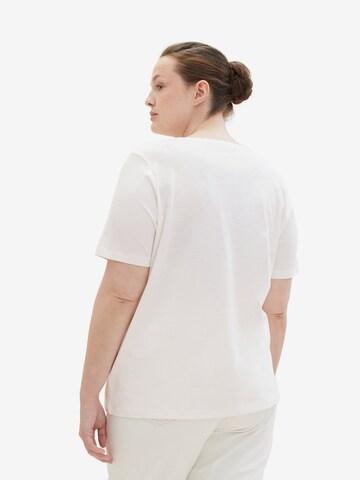 Tom Tailor Women + T-shirt i vit