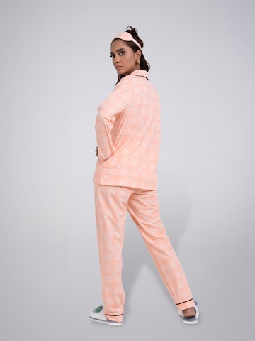 LEAFLETIC Pajama 'Leafletic Women’s Night Wear Long set' in Orange