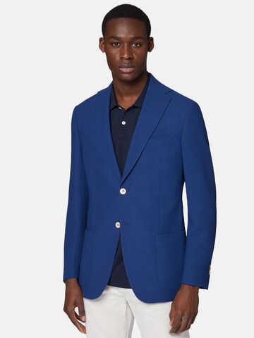 Coupe regular Veste de costume Boggi Milano en bleu : devant