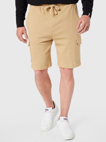 Urban Classics Regular Cargobroek in Beige: voorkant