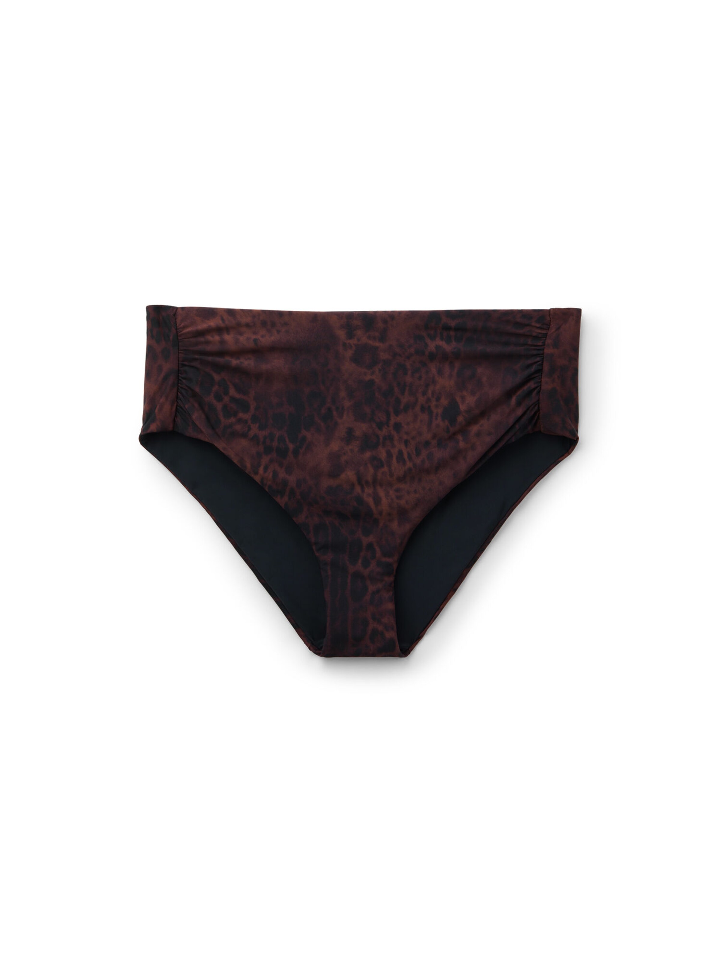 CALZEDONIA Bikini Bottoms 'SHINY SATIN' in mottled brown / Black, Item view