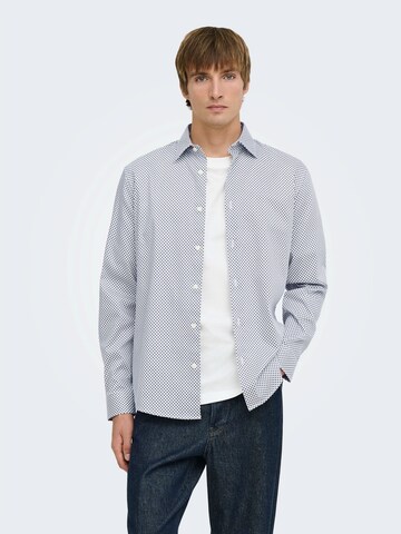 Only & Sons - Slim Fit Camisa 'ONSJIM' em cinzento: frente