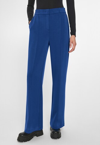 Basler Regular Pleated Pants in Blue: front