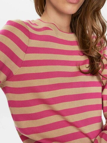NÜMPH Sweater 'Stripy' in Beige
