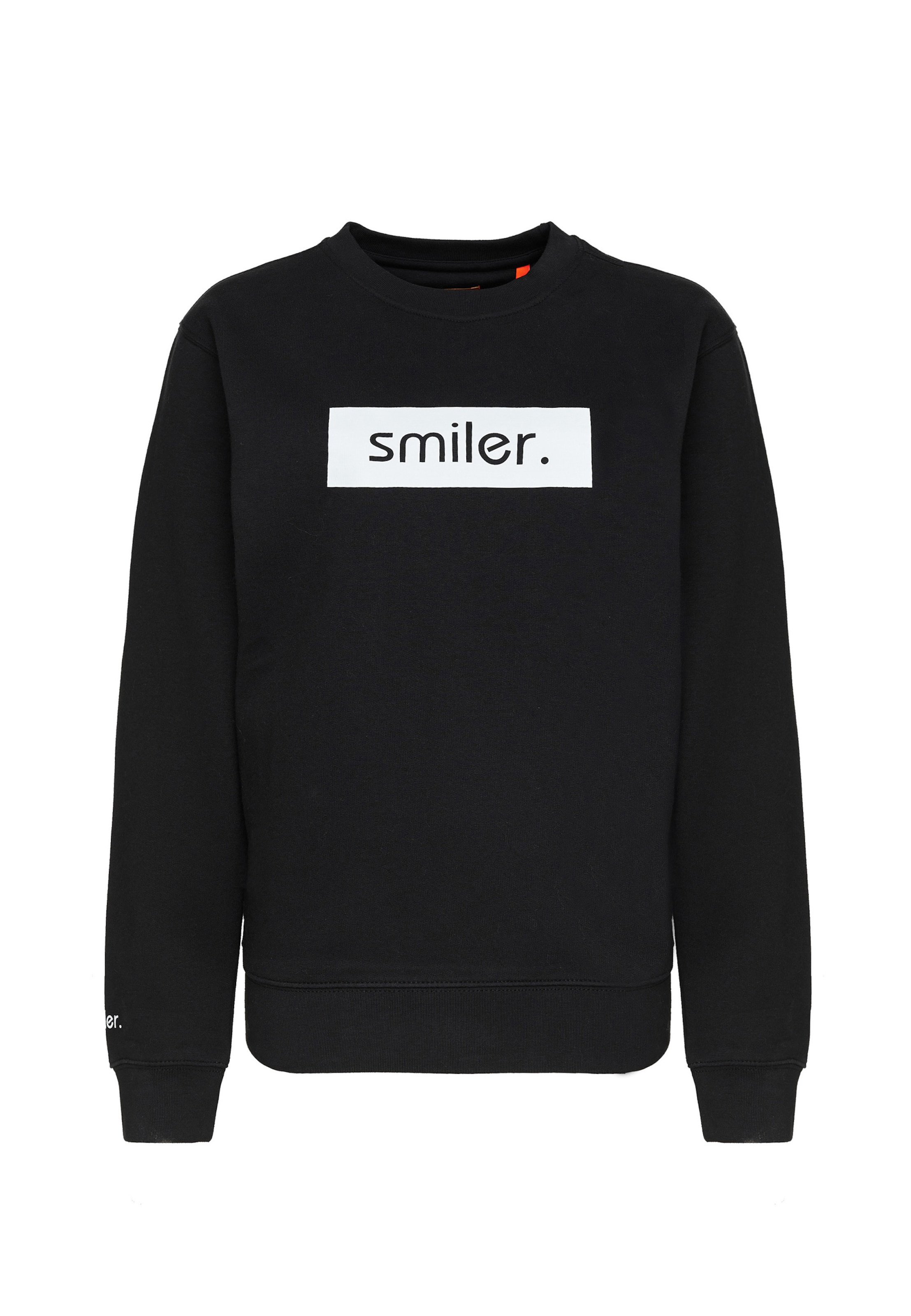 smiler. Sweatshirt dude. in Schwarz: Vorderseite