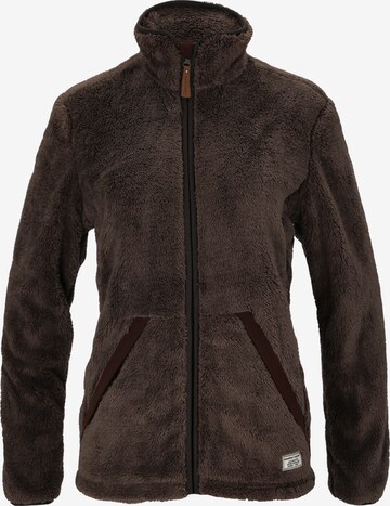 Weather Report Functionele fleece jas 'Lucille' in Bruin: voorkant