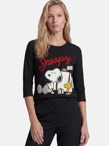PRINCESS GOES HOLLYWOOD Shirt 'Peanuts™ Snoopy' in Schwarz: Vorderseite
