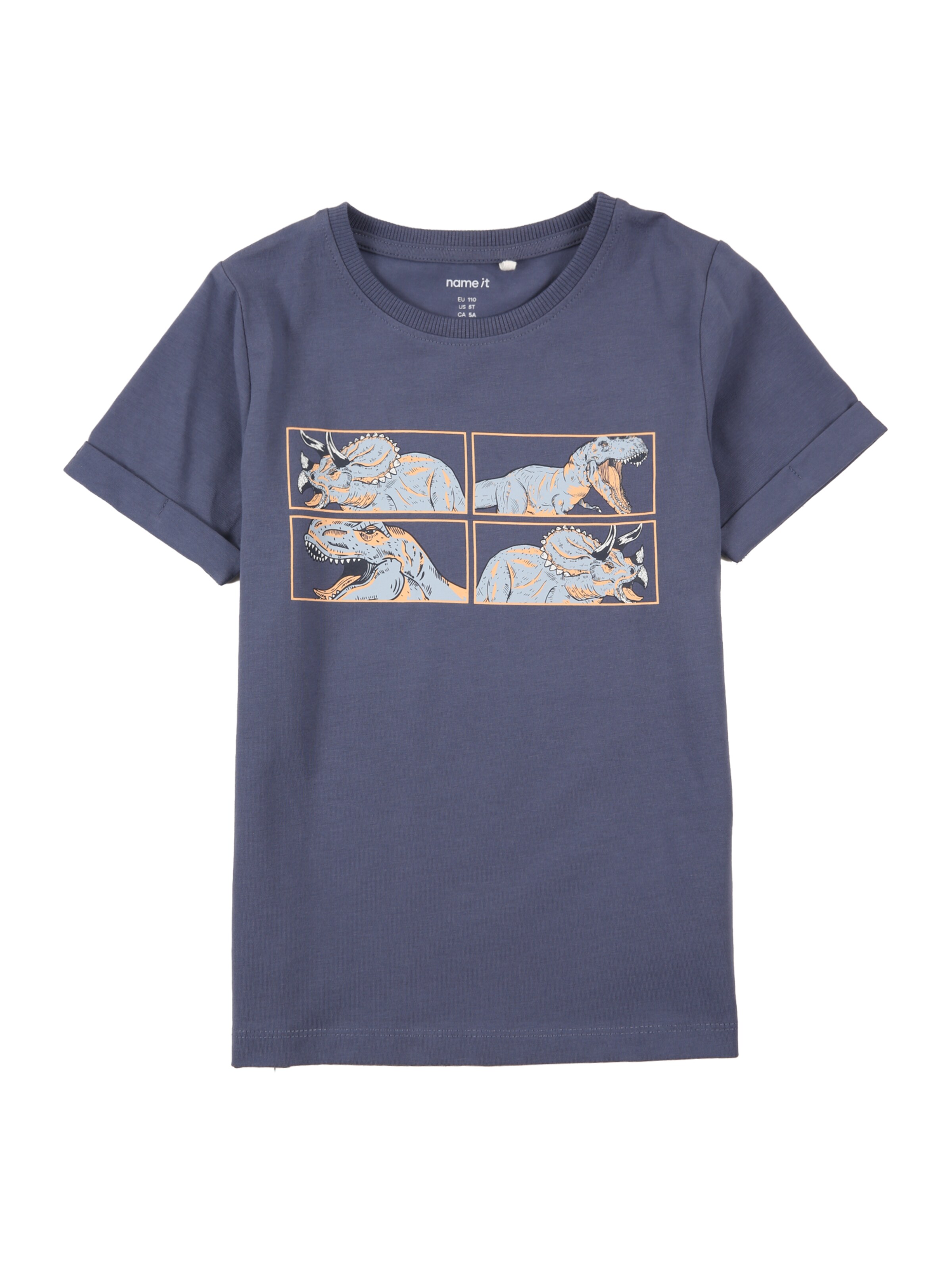 Tricou 'NMMVUX' de la NAME IT pe albastru: față