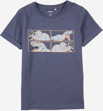 Tricou 'NMMVUX' de la NAME IT pe albastru: față