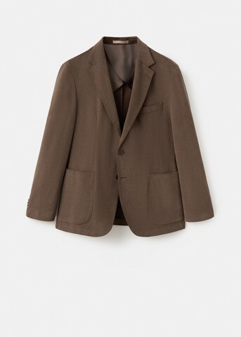 MANGO MAN Slim fit Suit Jacket 'Asti' in Brown