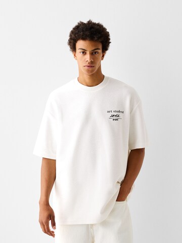 Bershka Shirt in Wit: voorkant