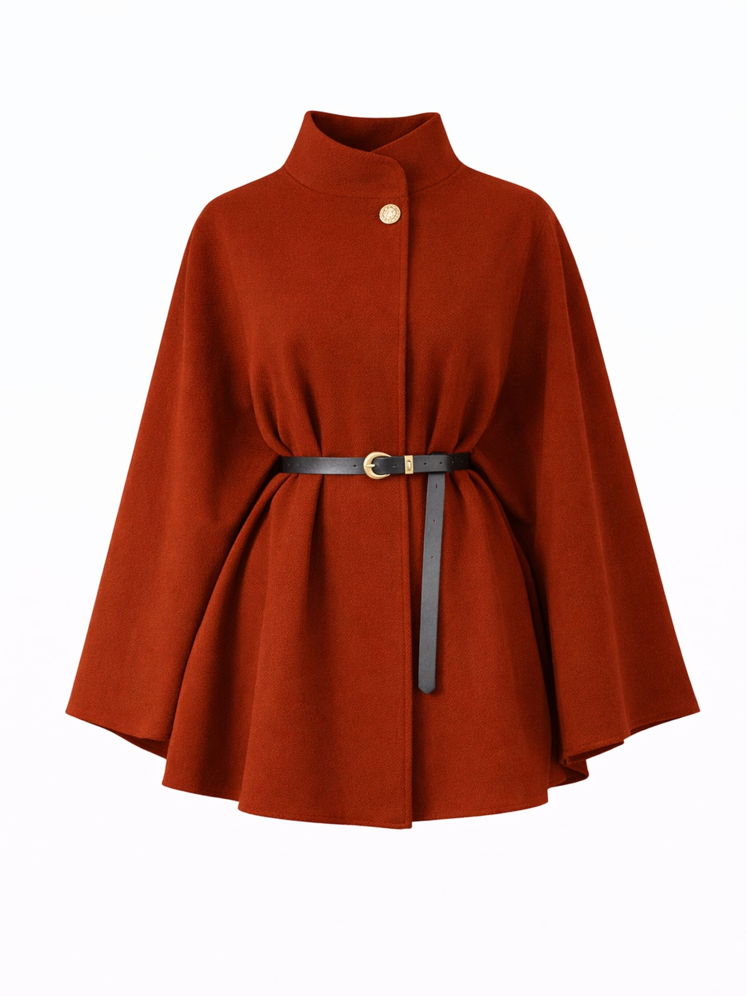 Manteau mi-saison Elara en rouge : devant