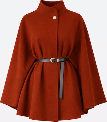 Manteau mi-saison Elara en rouge : devant