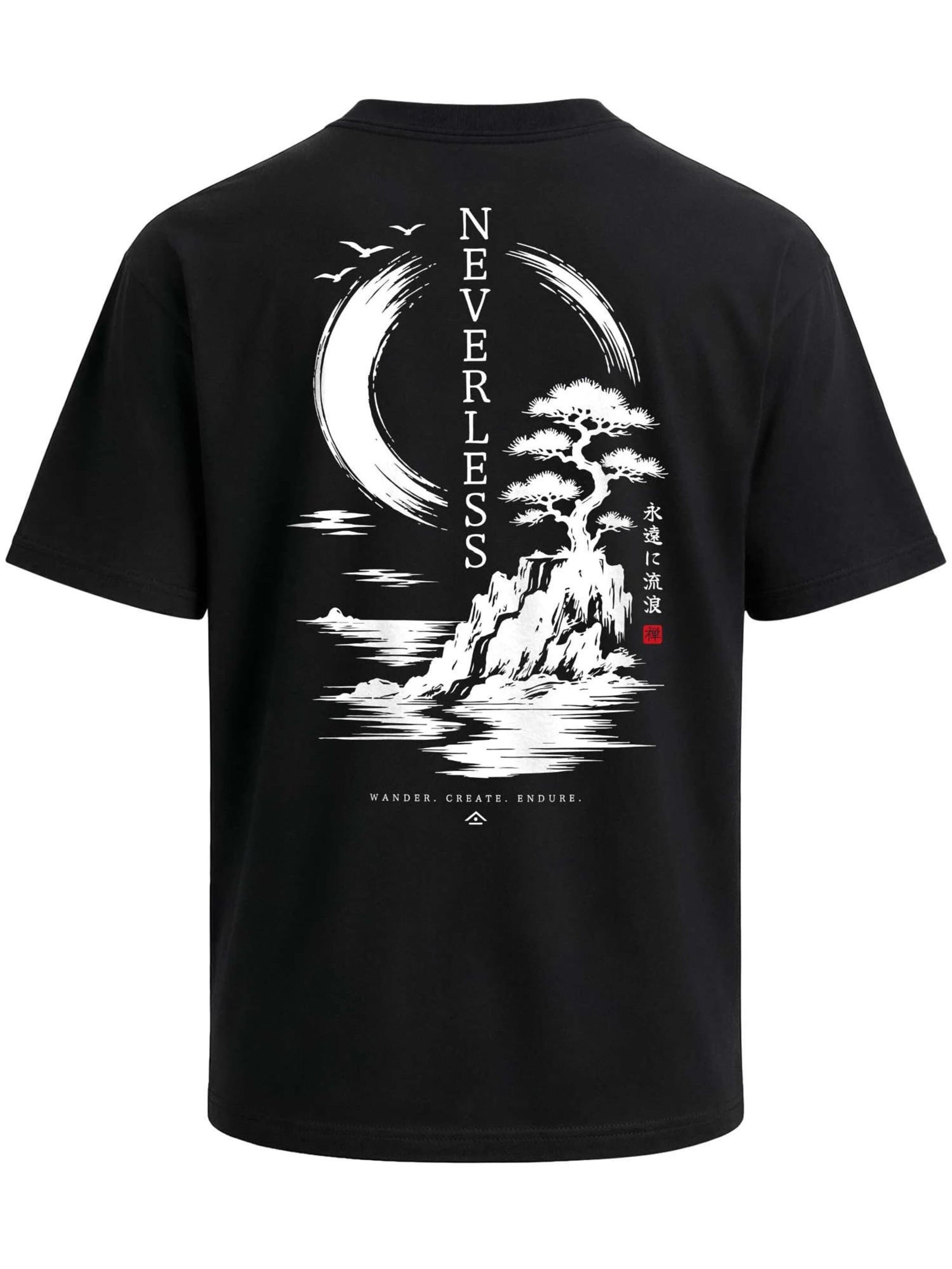 Neverless Shirt 'Spirit of Japan' in Black: front