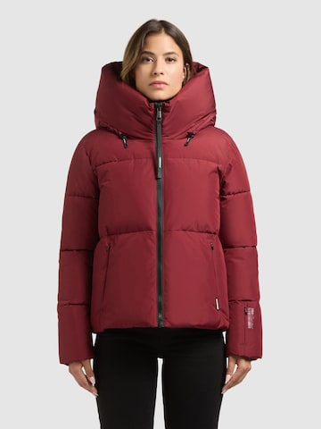 Veste d’hiver 'Audrey2' khujo en rouge : devant