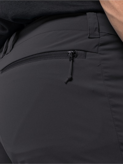 JACK WOLFSKIN Outdoor trousers 'GLASTAL' in Grey / Black, Item view