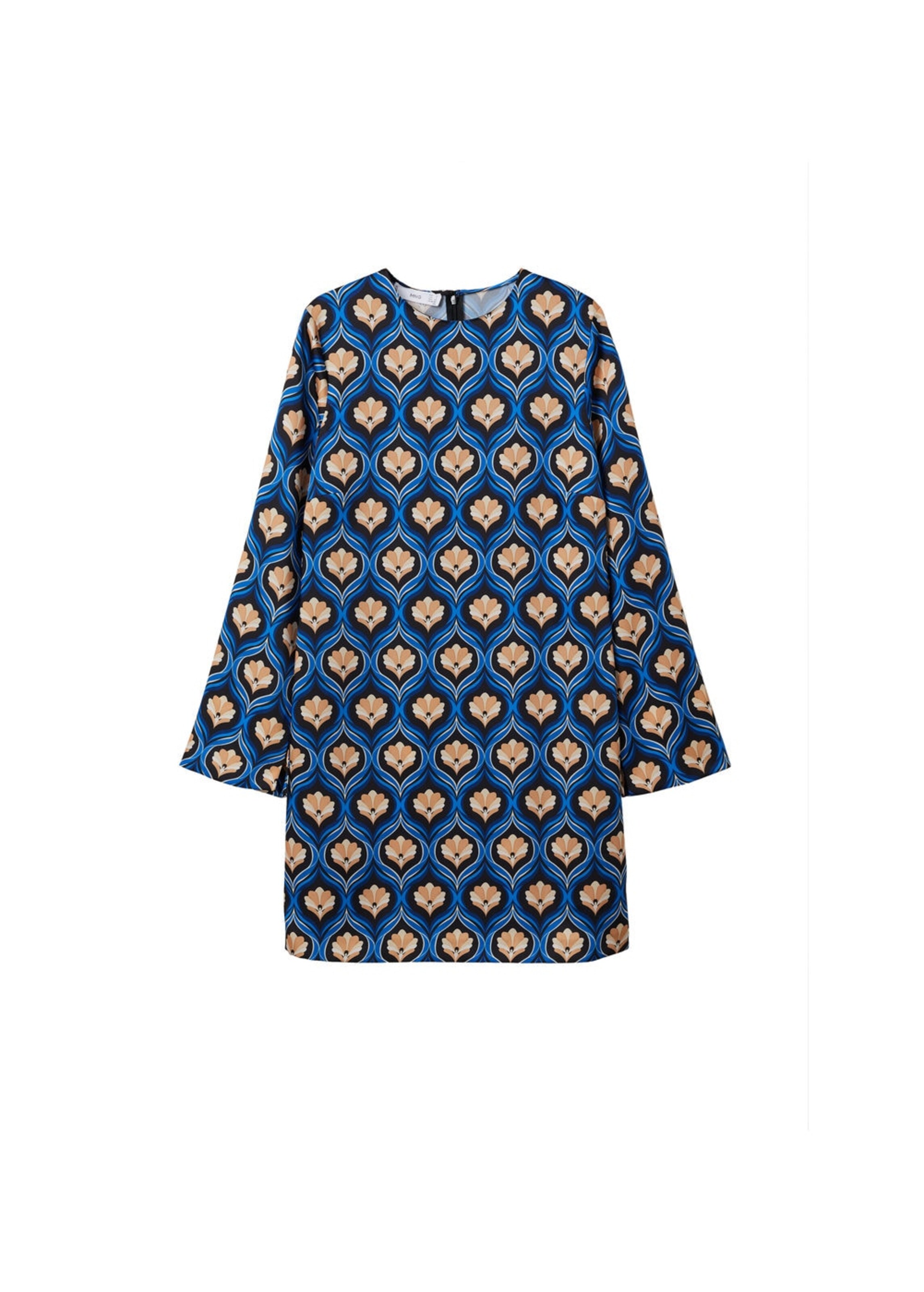 MANGO Šaty 'Paper' - Modrá: predná strana