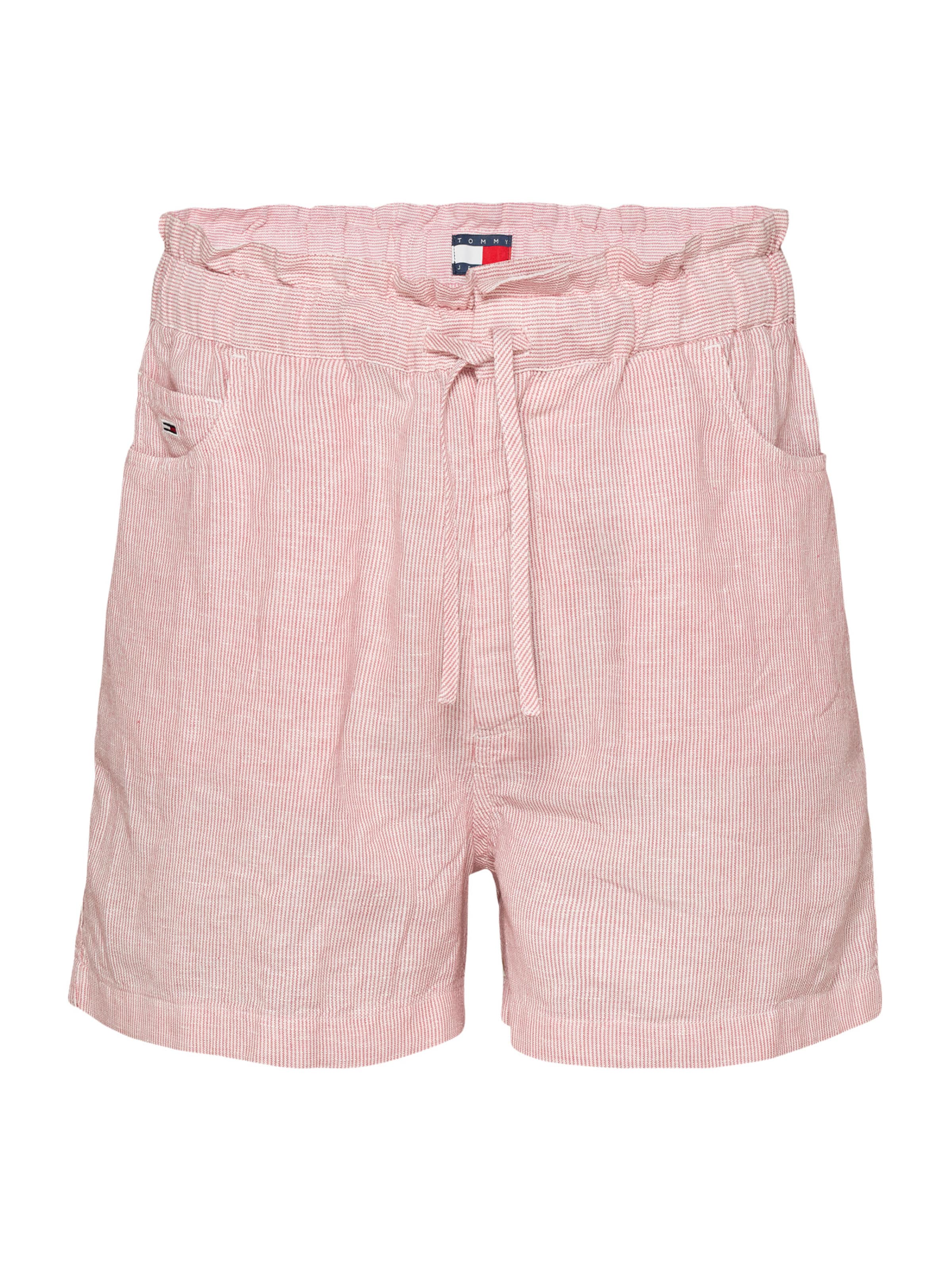 Tommy Jeans Regular Trousers in Pink: front