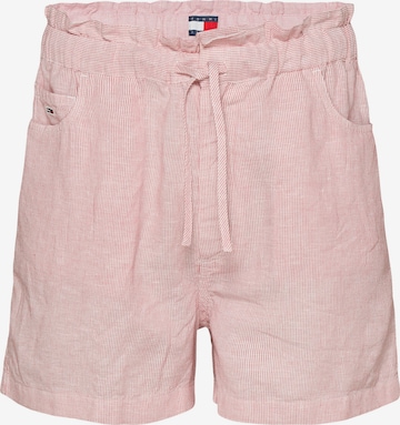 Tommy Jeans Regular Trousers in Pink: front