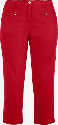 Ulla Popken Slim fit Pants in Red: front