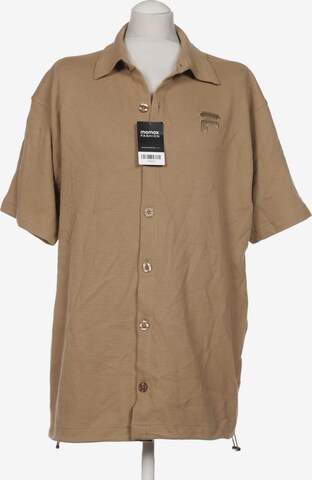 FILA Button Up Shirt in L-XL in Brown: front