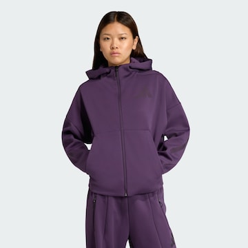 Bluză cu fermoar sport 'Z.N.E.' de la ADIDAS SPORTSWEAR pe mov: față