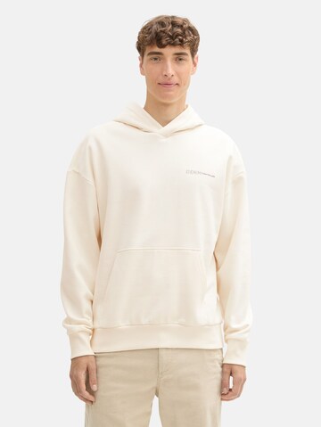 TOM TAILOR DENIM Sweatshirt in Beige: front