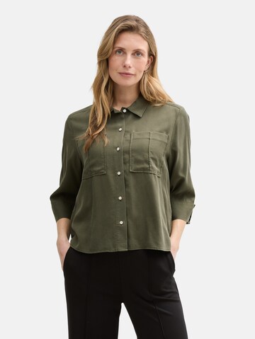 TOM TAILOR Blouse in Groen: voorkant