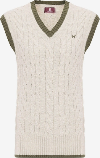 Williot Pulover u ecru/prljavo bijela / zelena, Pregled proizvoda