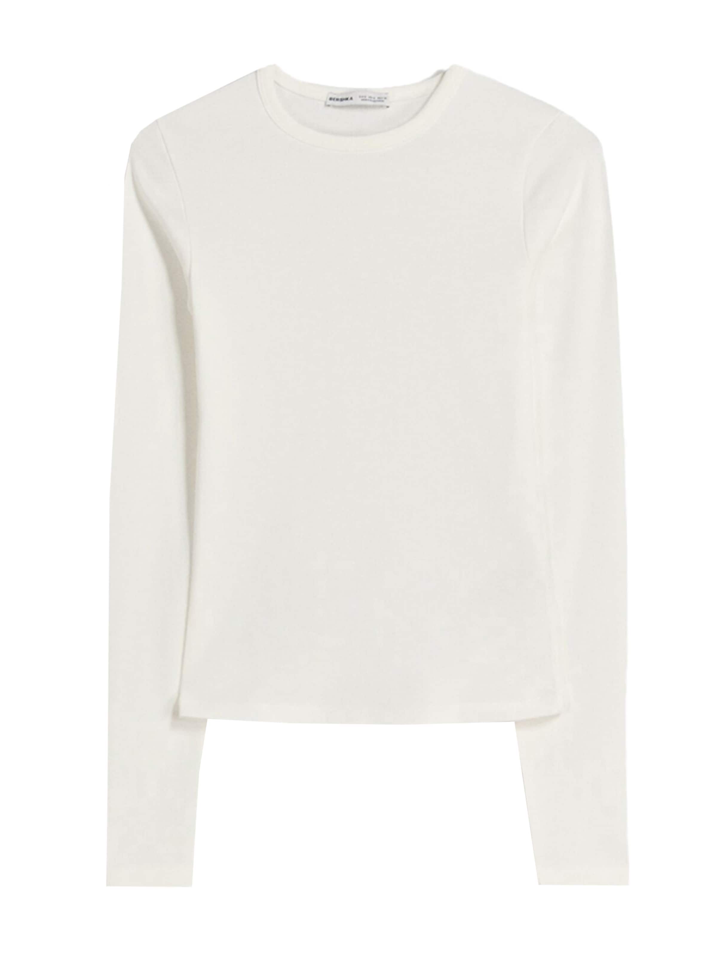 Bershka Shirt in White: front